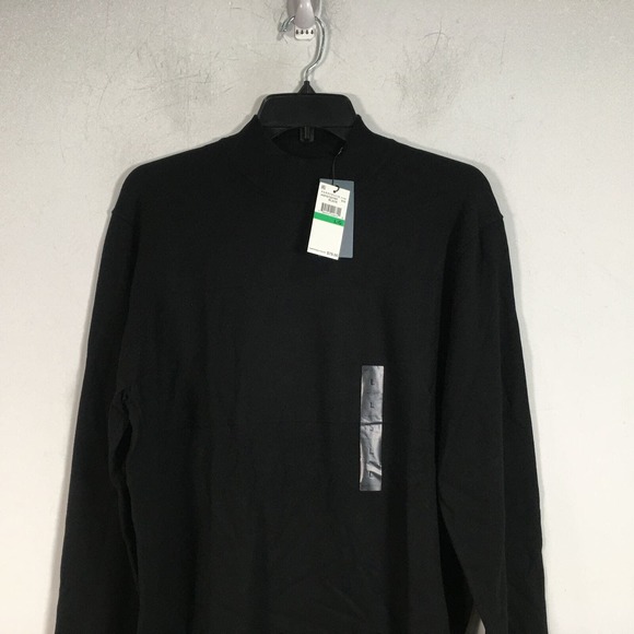 Perry Ellis Long Sleeve Knit Pullover, Men's Size L - Black - Picture 7 of 10